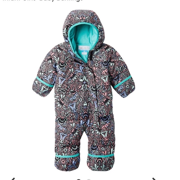 Columbia Other - Columbia Snuggly Bunny Down Bunting Snow Suit Floral Print 18-24 Months